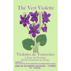 Thé vert saveur violette